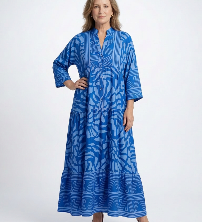 Marielle | Robe Midi à Boutons