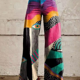 Talia - Pantalons Évasés Boho Chic