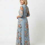 Elowen | Robe Maxi à Enveloppe à Col en V Floral