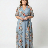 Elowen | Robe Maxi à Enveloppe à Col en V Floral
