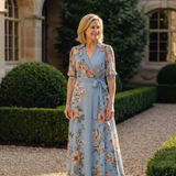 Elowen | Robe Maxi à Enveloppe à Col en V Floral